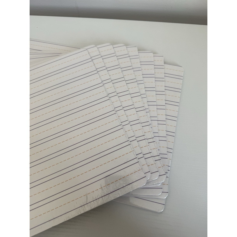 8 Dry Erase Handwriting Boards Wipe Clean Practice 9x12 Homeschooling Kit ~ NEW